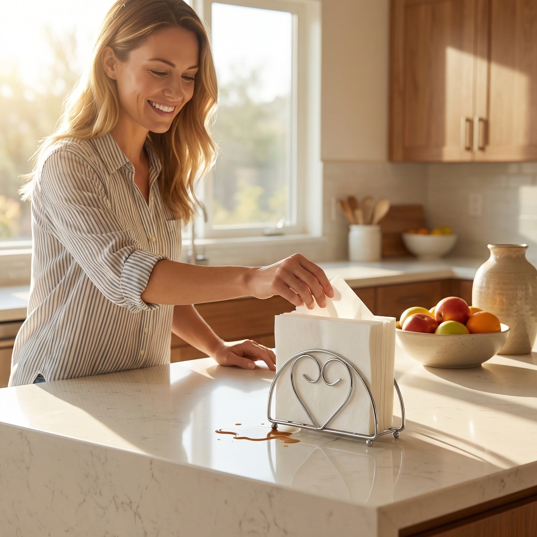 Heart-shaped Metal Napkin Holder